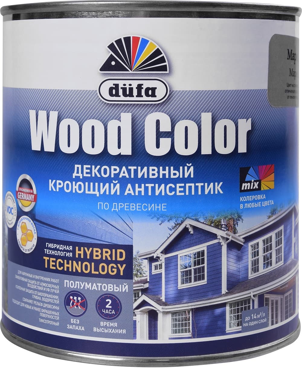 Антисептик для дерева DUFA Wood Color 0,9 л маренго — цена в Дзержинске,  купить в интернет-магазине, характеристики и отзывы, фото